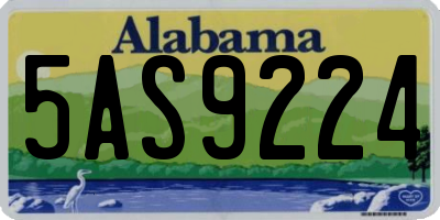 AL license plate 5AS9224