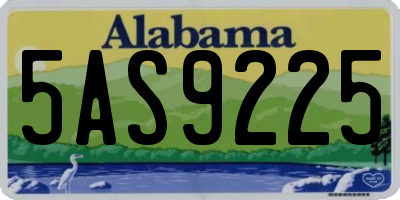 AL license plate 5AS9225