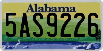 AL license plate 5AS9226