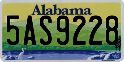 AL license plate 5AS9228