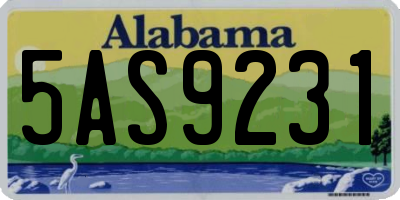 AL license plate 5AS9231