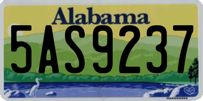 AL license plate 5AS9237