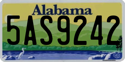 AL license plate 5AS9242