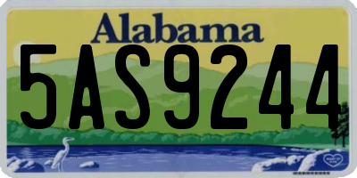 AL license plate 5AS9244