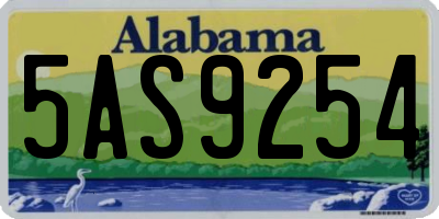 AL license plate 5AS9254