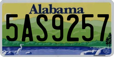 AL license plate 5AS9257
