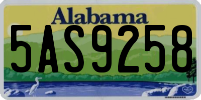 AL license plate 5AS9258