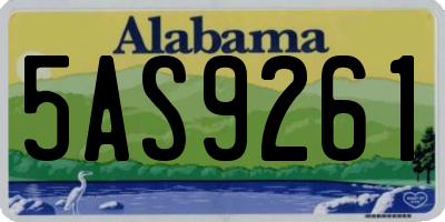 AL license plate 5AS9261