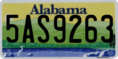 AL license plate 5AS9263
