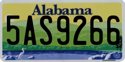 AL license plate 5AS9266