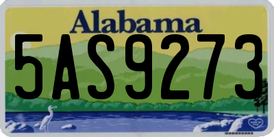 AL license plate 5AS9273