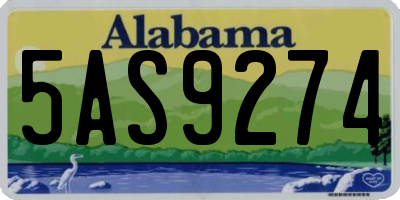 AL license plate 5AS9274
