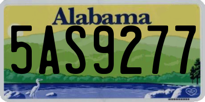 AL license plate 5AS9277