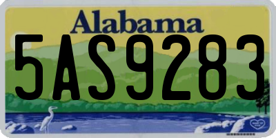 AL license plate 5AS9283