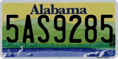 AL license plate 5AS9285