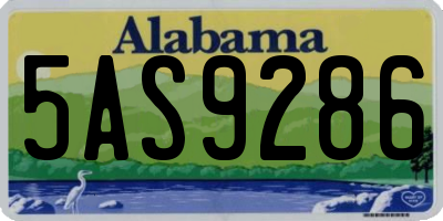 AL license plate 5AS9286