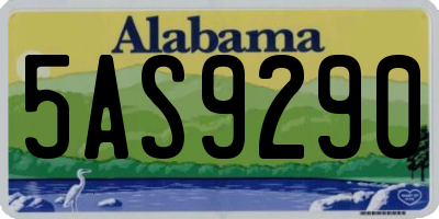 AL license plate 5AS9290