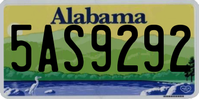 AL license plate 5AS9292