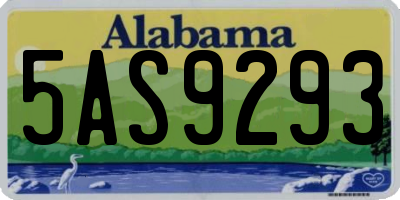 AL license plate 5AS9293