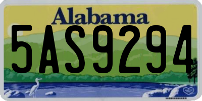 AL license plate 5AS9294