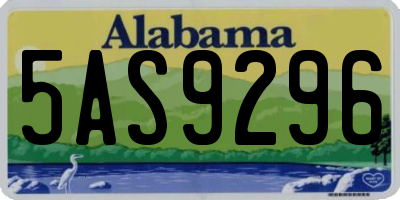 AL license plate 5AS9296