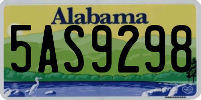 AL license plate 5AS9298