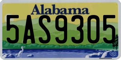 AL license plate 5AS9305