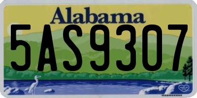 AL license plate 5AS9307