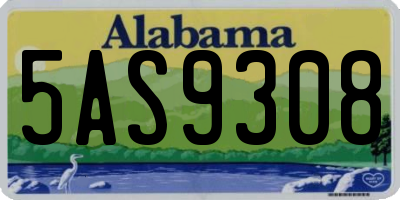 AL license plate 5AS9308