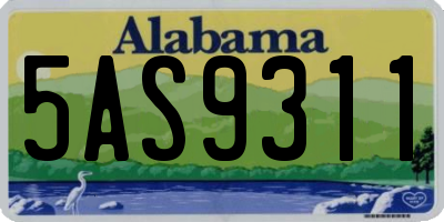 AL license plate 5AS9311
