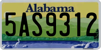 AL license plate 5AS9312