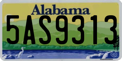 AL license plate 5AS9313
