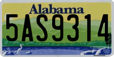 AL license plate 5AS9314