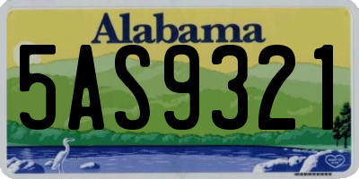 AL license plate 5AS9321