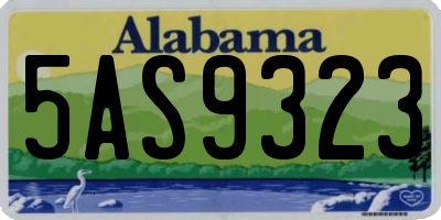 AL license plate 5AS9323