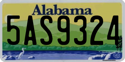 AL license plate 5AS9324