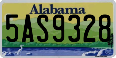 AL license plate 5AS9328