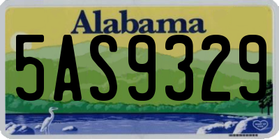 AL license plate 5AS9329
