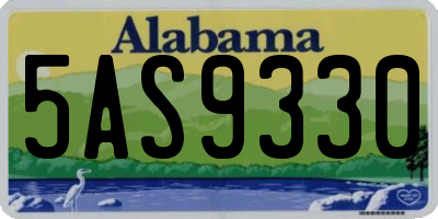 AL license plate 5AS9330