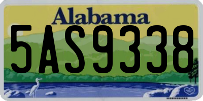 AL license plate 5AS9338