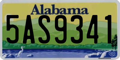 AL license plate 5AS9341