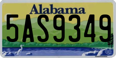 AL license plate 5AS9349