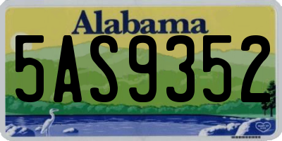 AL license plate 5AS9352