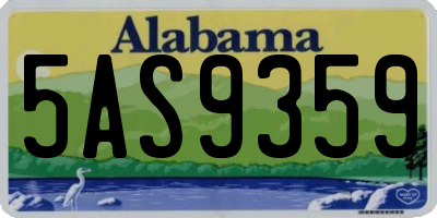 AL license plate 5AS9359