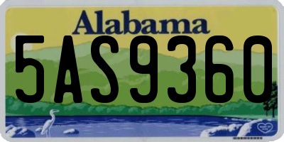 AL license plate 5AS9360