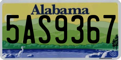 AL license plate 5AS9367