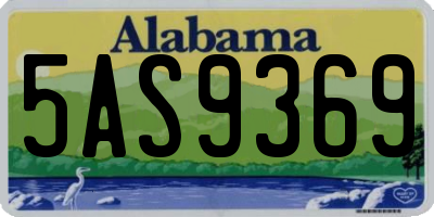 AL license plate 5AS9369