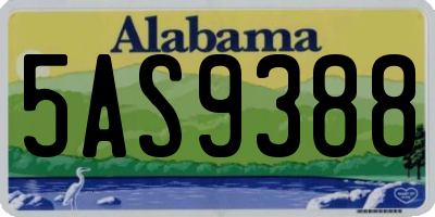 AL license plate 5AS9388