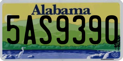 AL license plate 5AS9390