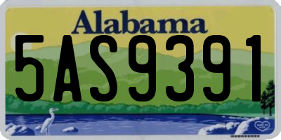 AL license plate 5AS9391